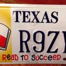 Texas Read To Succeed license plate reading learning school classroom teacher