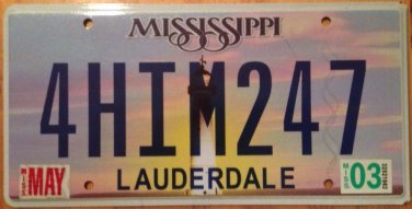 FOR HIM God 24 Hours Day 7 Days Week vanity license plate Jesus Christ Religion