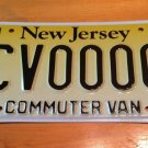 New Jersey Commuter Van license plate sample NJ Taxi Limo Limousine rideshare