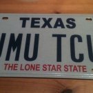 TX vanity JMU TCU license plate James Madison University Texas Christian U NCAA