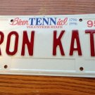 TN Bicentennial vanity RON KAT license plate Name Ronald Aaron Cat Cathy Kathy