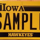 University of Iowa Hawkeyes license plate sample football basketball Eagle NCAA