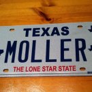 TX vanity MOLLER license plate  name Tooth Dentist Fly Aircraft Plane Air Pilot