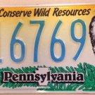 Pennsylvania Conserve Wild Resources OWL license plate Animal Bird Park Nature