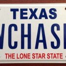 Texas vanity W CHASE license plate Money Walter World Credit Card Money Bank