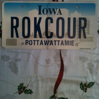 IA vanity ROKC OUR Rocker license plate Rock and Roll Dancing Dance music song