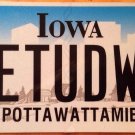Iowa vanity LET yoU DoWN license plate Sports Luxury Car Give Up Hope Love