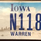 Iowa National Guard license plate  Patriot Military Army Air Warren Airplane War