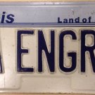 ILLINOIS vanity Failure Analysis ENGineeR license plate Engineering Science