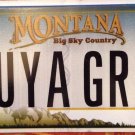 Montana vanity SUYA GRA license Plate Her Spanish Help ????