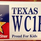Texas optional Proud For Kids License Plate Againt Kid Child abuse Children CASA