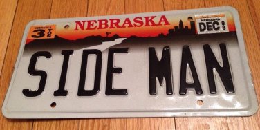 Vanity SIDEMAN license plate Musician Jazz Pop Rock Music Band Orchestra Country
