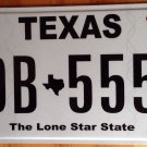 New Texas Lone Star State license plate BDB 5551 Repeating Number 5 Triple Five