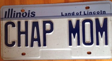 IL vanity CHAP MOM license plate Chaperon Horse Horseback Riding Equestrian