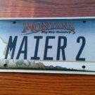 Montana vanity MAIER 2 license plate MT Tag Name Mayer Meyer Mayor