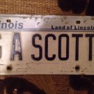 Illinois vanity GA SCOTT  license plate