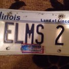 Illinois vanity ELMS 2  license plate