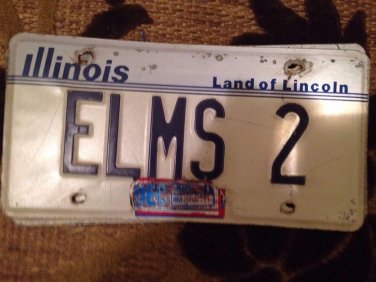 Illinois vanity ELMS 2  license plate