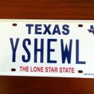 Texas vanity WhY SHE WiLl license plate TX Tag Wedding Marry Divorce Love