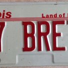 Illinois vanity 17 BRET license plate Brett 2017