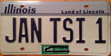 Illinois vanity JAN TSI 1 license plate