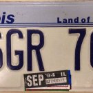 ILLINOIS vanity MeSSenGeR 700 license plate USA