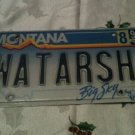 Montana vanity WATARSH license plate What Are ???