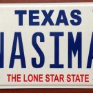 Texas vanity NASIMA license plate TX tag name arabic muslim islam razmyar ihor