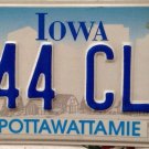 Iowa 444 CLP license plate Triple Digit Four 4 repeating Number USA digits angel