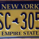 Gold Empire State license plate GSC 3052 Graphic USA NY City New York Manhattan
