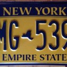 Gold Empire State license plate GMG 5392 Graphic USA NY City New York Manhattan