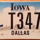 Iowa Handicap Dallas county license Plate Disabled Wheelchair Texas Cowboys Mess