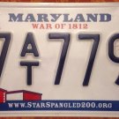 Maryland War Of 1812 license plate Star Spangled banner history Independence USA