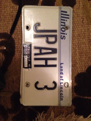Illinois vanity 3 JPAH license plate JP JPA