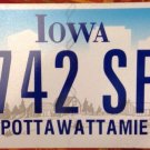 Iowa Business Trade Pottawatamie Indian Tribe 742 SFE license plate Native