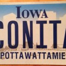 Iowa vanity CONITA license plate Hispanic Spanish Name Connie Constance Conny