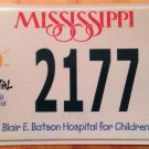 Mississippi Friends Children Hospital license plate Kid Child Doctor Batson