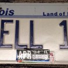 Illinois vanity NELL 17 license plate Cornelia Helen Nelly Eleanor Ellen