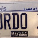 ILLINOIS vanity GORDO 19 license plate Gordon Gordie Gordan Gorden