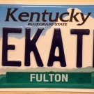 Kentucky vanity HEy KATE license plate Kathy Kathryn Katie Katherina Catherine