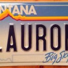 Montana vanity LAURON Lauren license plate Laura Laurence Lawrence Lorena Loren