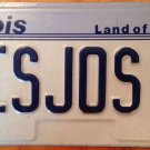 Illinois vanity JES JOS 5 license plate Jessie Jesus Josephina Josiane Joseline