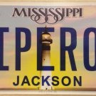 Mississippi vanity PIPER 05 license plate 2005 Pipere Pipe Player Laurie Actress