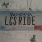 Montana vanity LCS RIDE license plate League Champion Series MLB Baseball Trip