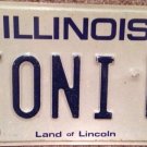 IL vanity TONI K license plate Anthony Antonio Anton Tonio Toni Tonie Antoni