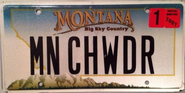 MT vanity MaNhattan Clam CHOWDER license plate Tomato Soup Stew Vegetable Food