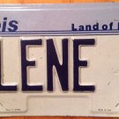 Illinois vanity ILENE Eileen 7 license plate Ileene Illeen EIla Ilena Ilean