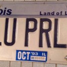 Illinois vanity BLUe PEARL license plateTechno House Music Band Diamond Color IL