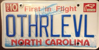 North Carolina vanity OTHeR LEVeL License Plate Sports Complex IQ Gaming Expert