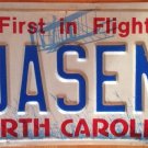 North Carolina vanity JASEN Jason License Plate Jasin Jayson Jaysen Jaison Jacen